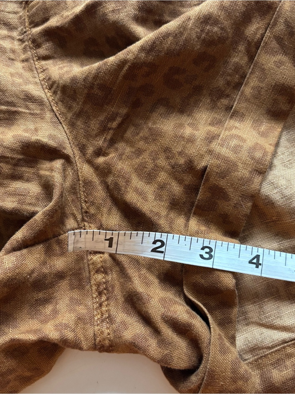 Gap Khakis animal print shorts 14 tall linen cotton blend brown tan leopard - Picture 12 of 12